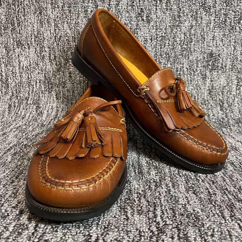 Cole Haan Pinch Kiltie Tassel Loafers Mens 9M British Tan Leather Dress Shoes